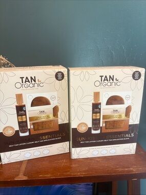 TAN Organic Sun-Kissed Essentials Self Tan Set - Beige/Brown